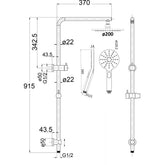 ACL Cora Round Multifunction Shower Set - Chrome